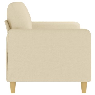 vidaXL Καναπές Διθέσιος Κρεμ Υφασμάτινος 158x77x80cm 1 τεμ.