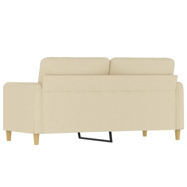 vidaXL Καναπές Διθέσιος Κρεμ Υφασμάτινος 158x77x80cm 1 τεμ.