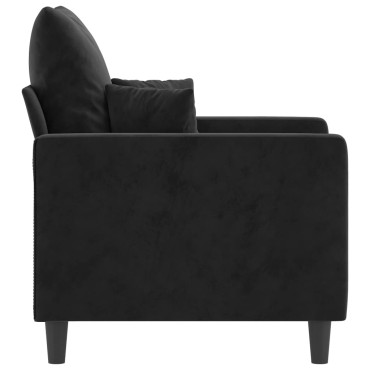 vidaXL Πολυθρόνα Μαύρη Βελούδινη 78x77x80cm 1 τεμ. Γωνιακός