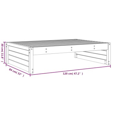 vidaXL Υποπόδιο Κήπου 120x80cm από Εμποτισμένο Ξύλο Πεύκου 1 τεμ. Γωνιακός