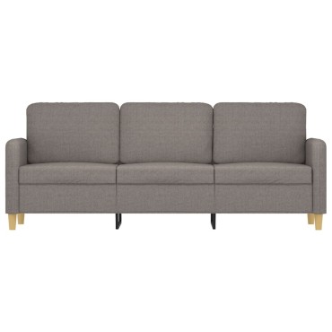vidaXL Καναπές Τριθέσιος Taupe Υφασμάτινος 198x77x80cm 1 τεμ.