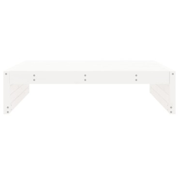 vidaXL Υποπόδιο Κήπου Λευκό 120x80cm από Μασίφ Ξύλο Πεύκου 1 τεμ. Γωνιακός