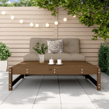 vidaXL Υποπόδιο Κήπου Μελί 120x80cm από Μασίφ Ξύλο Πεύκου 1 τεμ. Γωνιακός