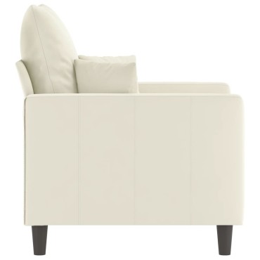 vidaXL Πολυθρόνα Κρεμ Βελούδινη 78x77x80cm 1 τεμ. Γωνιακός