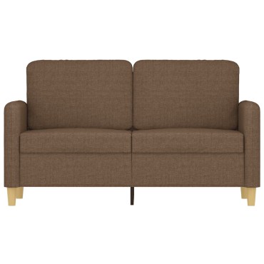 vidaXL Καναπές Διθέσιος Καφέ Υφασμάτινος 138x77x80cm 1 τεμ.