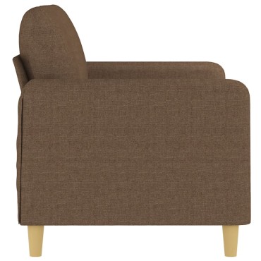 vidaXL Καναπές Διθέσιος Καφέ Υφασμάτινος 138x77x80cm 1 τεμ.