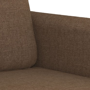 vidaXL Καναπές Διθέσιος Καφέ Υφασμάτινος 138x77x80cm 1 τεμ.
