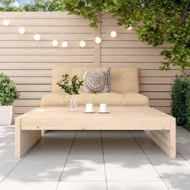 vidaXL Υποπόδιο Κήπου 120x80cm από Μασίφ Ξύλο Πεύκου 1 τεμ. Γωνιακός