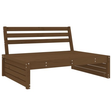 vidaXL Καναπές Κήπου Μεσαίος Μελί 120x80cm από Μασίφ Ξύλο Πεύκου 1 τεμ. Γωνιακός