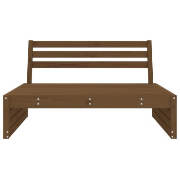vidaXL Καναπές Κήπου Μεσαίος Μελί 120x80cm από Μασίφ Ξύλο Πεύκου 1 τεμ. Γωνιακός