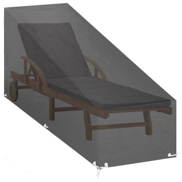 vidaXL Κάλυμμα Ξαπλώστρας 2 τεμ. με 12 Κρίκους 200x65x35/60cm Πολυαιθ.