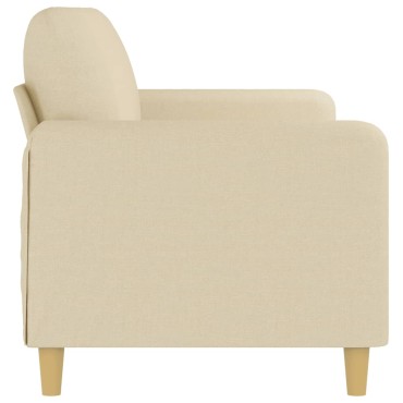 vidaXL Καναπές Τριθέσιος Κρεμ Υφασμάτινος 198x77x80cm 1 τεμ.