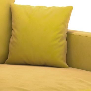 vidaXL Πολυθρόνα Κίτρινο Βελούδινη 78x77x80cm 1 τεμ. Γωνιακός
