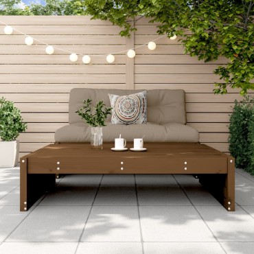 vidaXL Υποπόδιο Κήπου Μελί 120x80cm από Μασίφ Ξύλο Πεύκου 1 τεμ. Γωνιακός