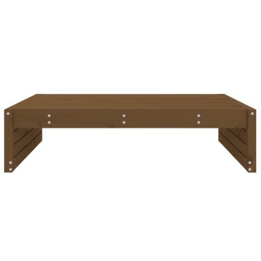 vidaXL Υποπόδιο Κήπου Μελί 120x80cm από Μασίφ Ξύλο Πεύκου 1 τεμ. Γωνιακός