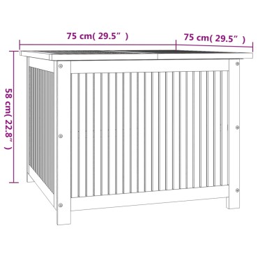 vidaXL Μπαούλο Αποθήκευσης Κήπου 75x75x58 κ. από Μασίφ Ξύλο Ακακίας 75x75x58cm 1 τεμ.