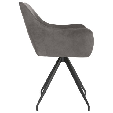 323084 vidaXL Dining Chairs 2 pcs Dark Grey Velvet