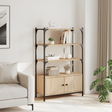 vidaXL Βιβλιοθήκη 3 Επιπέδων Sonoma Δρυς 70x30x109,5cm Επεξεργ. Ξύλο 1 τεμ.