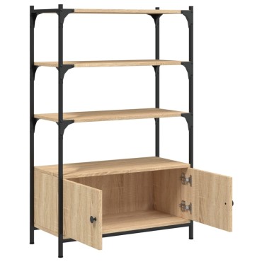 vidaXL Βιβλιοθήκη 3 Επιπέδων Sonoma Δρυς 70x30x109,5cm Επεξεργ. Ξύλο 1 τεμ.