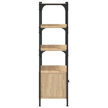vidaXL Βιβλιοθήκη 3 Επιπέδων Sonoma Δρυς 70x30x109,5cm Επεξεργ. Ξύλο 1 τεμ.