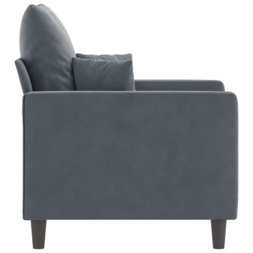 vidaXL Πολυθρόνα Σκούρο Γκρι Βελούδινη 78x77x80cm 1 τεμ. Γωνιακός