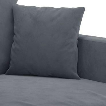 vidaXL Πολυθρόνα Σκούρο Γκρι Βελούδινη 78x77x80cm 1 τεμ. Γωνιακός