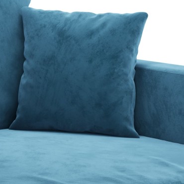 vidaXL Πολυθρόνα Μπλε Βελούδινη 78x77x80cm 1 τεμ. Γωνιακός