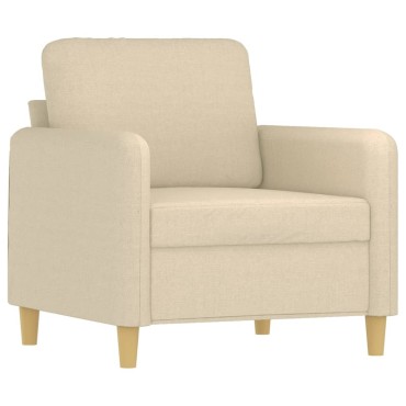 vidaXL Πολυθρόνα Κρεμ Υφασμάτινη 78x77x80cm 1 τεμ. Γωνιακός