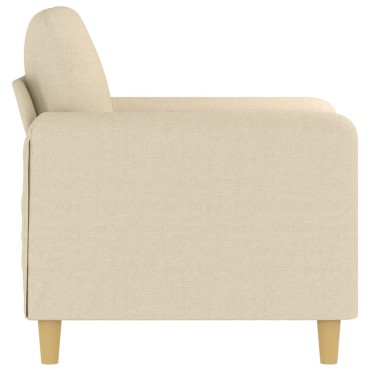 vidaXL Πολυθρόνα Κρεμ Υφασμάτινη 78x77x80cm 1 τεμ. Γωνιακός