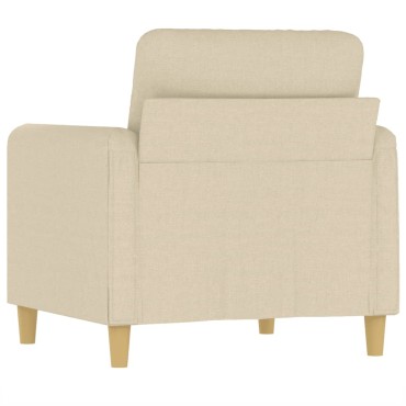 vidaXL Πολυθρόνα Κρεμ Υφασμάτινη 78x77x80cm 1 τεμ. Γωνιακός