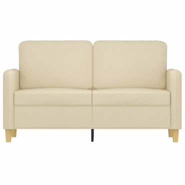 vidaXL Καναπές Διθέσιος Κρεμ Υφασμάτινος 138x77x80cm 1 τεμ.