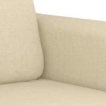 vidaXL Καναπές Διθέσιος Κρεμ Υφασμάτινος 138x77x80cm 1 τεμ.