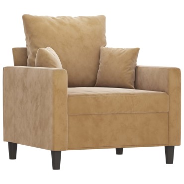 vidaXL Πολυθρόνα Καφέ Βελούδινη 78x77x80cm 1 τεμ. Γωνιακός