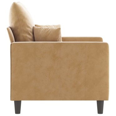 vidaXL Πολυθρόνα Καφέ Βελούδινη 78x77x80cm 1 τεμ. Γωνιακός