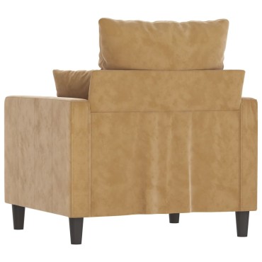 vidaXL Πολυθρόνα Καφέ Βελούδινη 78x77x80cm 1 τεμ. Γωνιακός