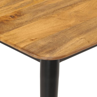 vidaXL Τραπεζάκι Σαλονιού 110x50x40cm Μασίφ Ξύλο Μάνγκο & Σίδερο 1 τεμ.