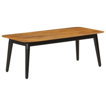 vidaXL Τραπεζάκι Σαλονιού 110x50x40cm Μασίφ Ξύλο Μάνγκο & Σίδερο 1 τεμ.