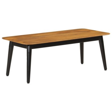 vidaXL Τραπεζάκι Σαλονιού 110x50x40cm Μασίφ Ξύλο Μάνγκο & Σίδερο 1 τεμ.