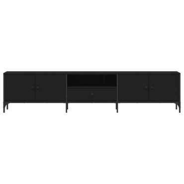 vidaXL Έπιπλο Τηλεόρασης με Συρτάρι Μαύρο 200x25x44cm Επεξ. Ξύλο
