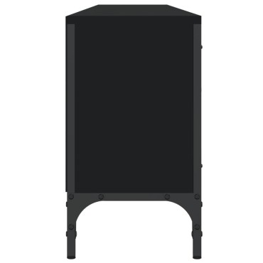 vidaXL Έπιπλο Τηλεόρασης με Συρτάρι Μαύρο 200x25x44cm Επεξ. Ξύλο
