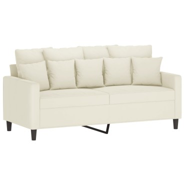 vidaXL Καναπές Διθέσιος Κρεμ Βελούδινος 158x77x80cm 1 τεμ.