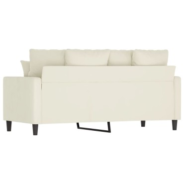vidaXL Καναπές Διθέσιος Κρεμ Βελούδινος 158x77x80cm 1 τεμ.