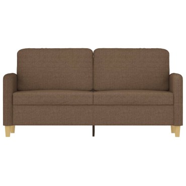 vidaXL Καναπές Διθέσιος Καφέ Υφασμάτινος 158x77x80cm 1 τεμ.