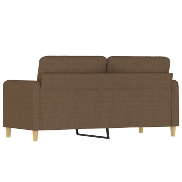 vidaXL Καναπές Διθέσιος Καφέ Υφασμάτινος 158x77x80cm 1 τεμ.