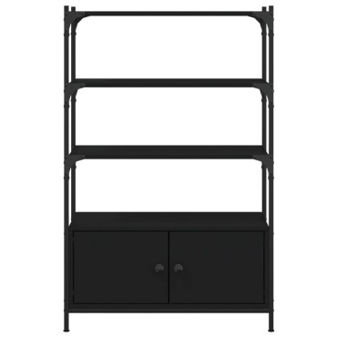 vidaXL Βιβλιοθήκη 3 Επιπέδων Μαύρη 70x30x109,5cm Επεξεργ. Ξύλο 1 τεμ.