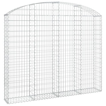 vidaXL Συρματοκιβώτιο Τοξωτό 200x30x160/180εκ. από Γαλβανισμένο Χάλυβα