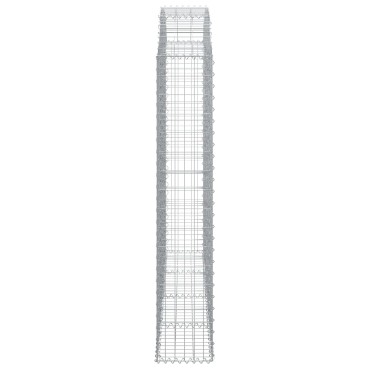 vidaXL Συρματοκιβώτιο Τοξωτό 200x30x160/180εκ. από Γαλβανισμένο Χάλυβα