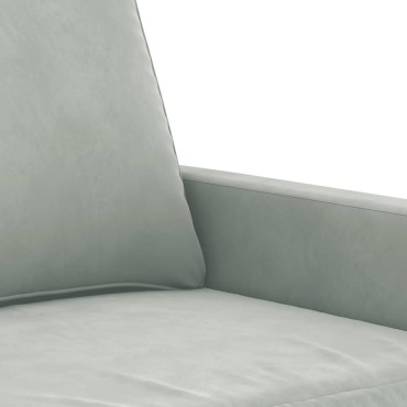 vidaXL Πολυθρόνα Ανοιχτό Γκρι Βελούδινη 78x77x80cm 1 τεμ. Γωνιακός