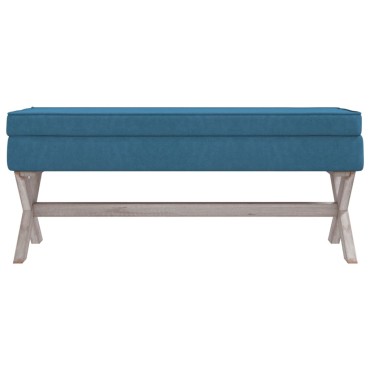 vidaXL Σκαμπό Αποθήκευσης Μπλε 110x45x49cm Βελούδινο 1 τεμ.