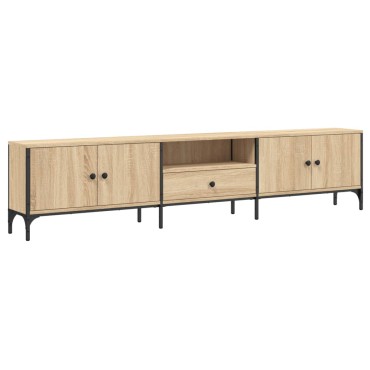 vidaXL Έπιπλο Τηλεόρασης με Συρτάρι Sonoma Δρυς 200x25x44cm Επεξ. Ξύλο